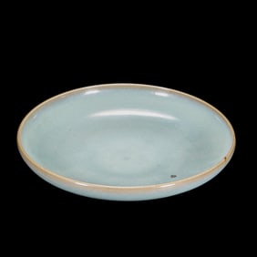SKY BLUE GLAZED PLATE OF JUN WARE, NORTHERN SONG DYNASTY, CHINA