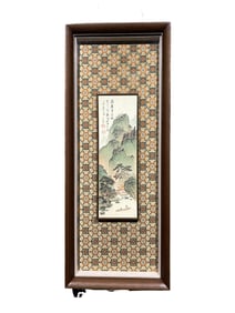 PU RU BOATING PICTURE SKETCH FRAME INLAID