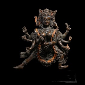 Chinese Qing Dynasty bronze Buddha standing statue