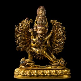 Chinese Ming Dynasty gilt bronze Buddha