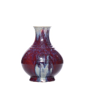 Chinese Qing Dynasty kiln change glaze vase