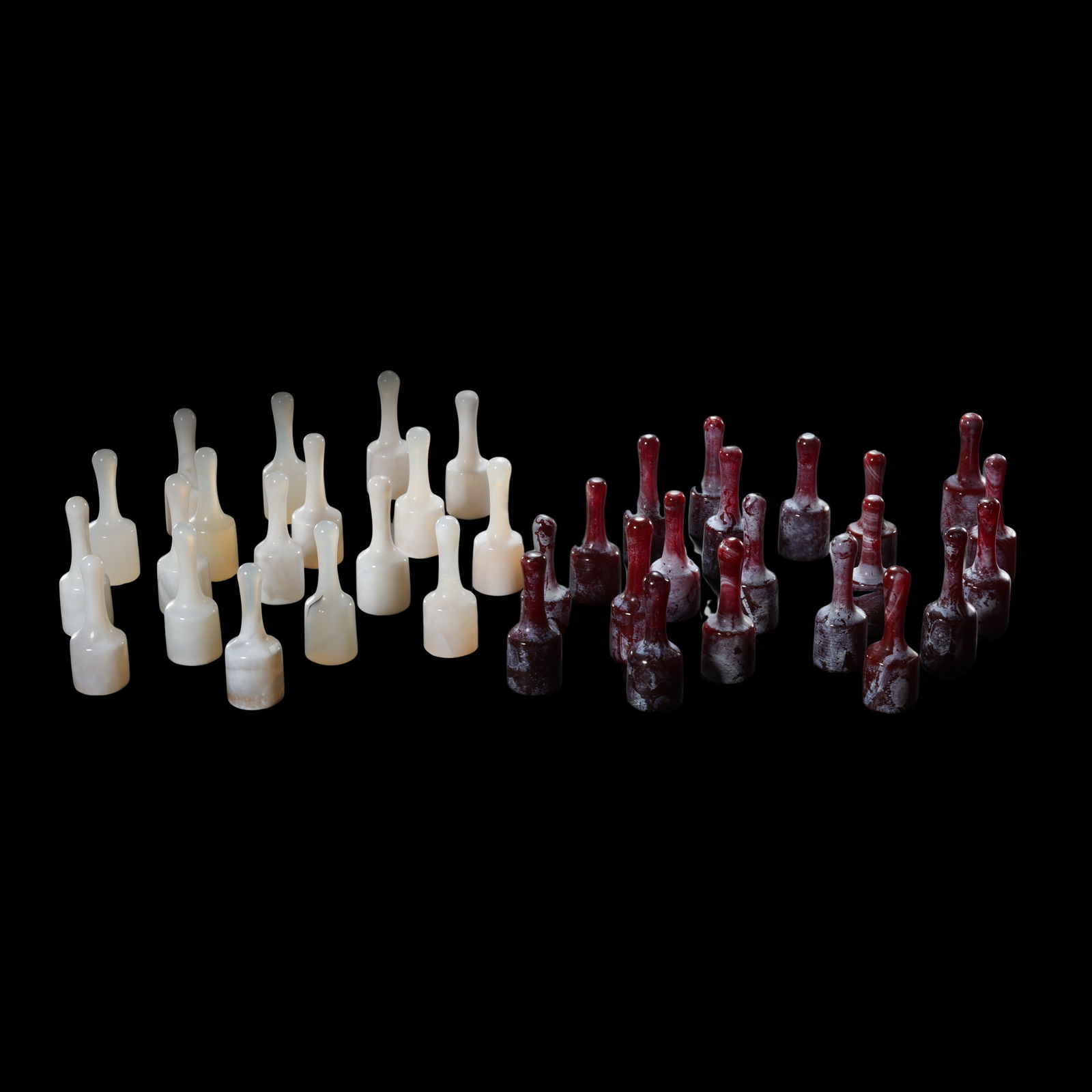 set of Chinese Liao Dynasty agate backgammon chess pieces (1 of 13)