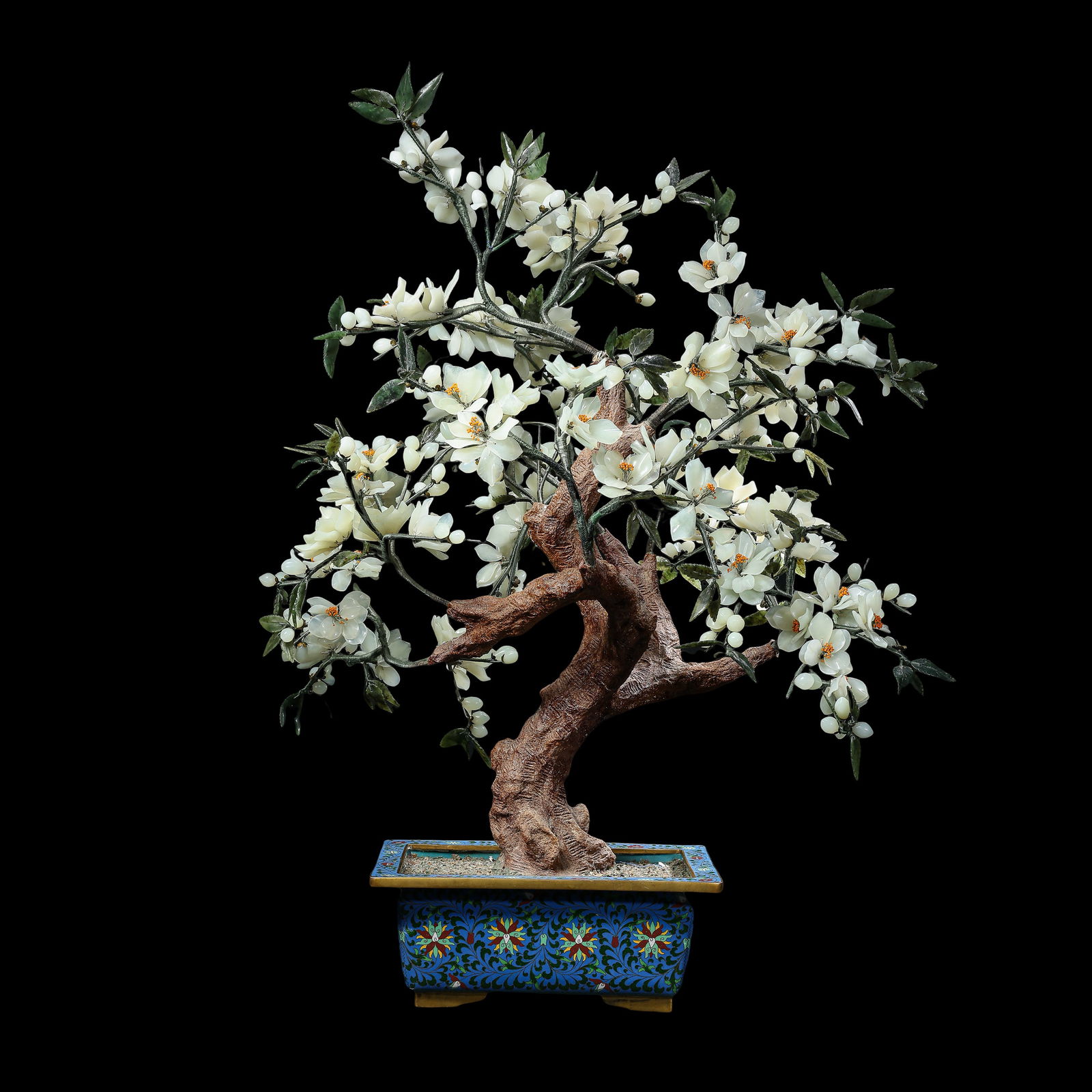 Chinese Qing Dynasty Cloisonne Inlaid Multi-Treasure Bonsai