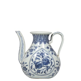 Chinese Ming Dynasty Blue and White Pomegranate Pattern Ewer