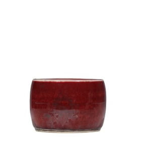 Chinese Ming Xuande period red glaze cricket jar