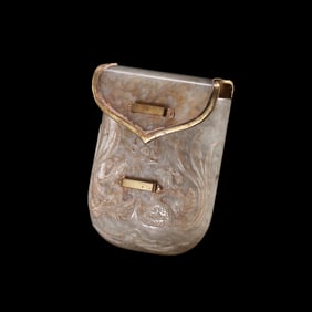 Chinese Liao Dynasty Double Dragon Playing with Pearl Waist Bag