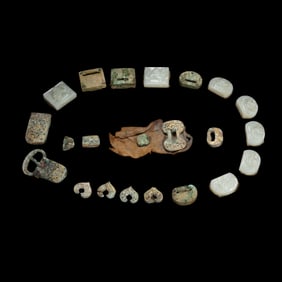 A set of Hetian jade belt plates from the Liao Dynasty, China
