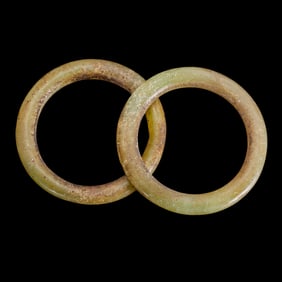 A pair of jade bracelets from the Hongshan culture of China’s Hongshan period