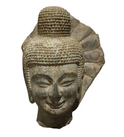 Chinese Northern Wei Dynasty stone Buddha head