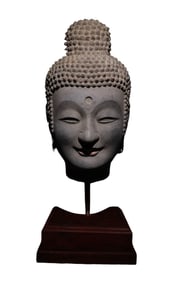 Chinese Northern Wei Dynasty Bluestone Buddha Head
