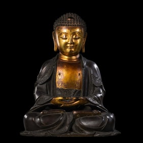 Chinese Ming Dynasty Gilt Bronze Seated Buddha