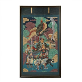 Chinese Qing Dynasty Thangka hanging screen