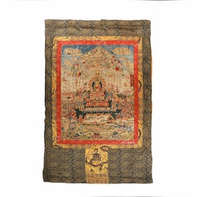 Buddhist brocade thangka from the Xuande period of the Ming Dynasty, China
