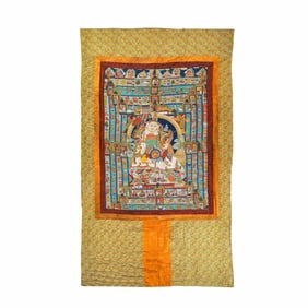 Buddhist brocade thangka from the Yongzheng period of the Qing Dynasty, China
