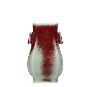 Chinese Qing Dynasty Qianlong period kiln-changed glaze Guan Er bottle