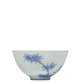 China Qing Dynasty Yongzheng period blue and white bowl