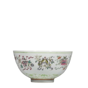 Chinese Qing Dynasty Daoguang period Famille rose bowl