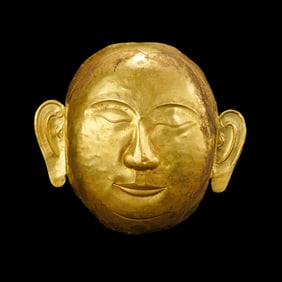 Chinese Liao Dynasty Pure Gold Mask