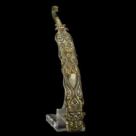 Chinese Warring States Period Inlaid Gold and Silver Belt Hook