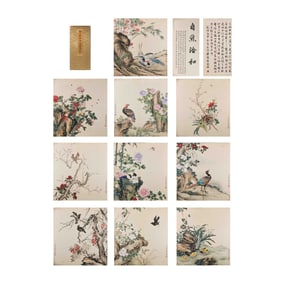 Chinese Painting and Calligraphy Album Leaves - Jiang Tingxi