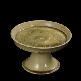 Chinese Sui Dynasty Xiangzhou Kiln Celadon High-footed Plate