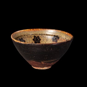 Chinese Southern Song Dynasty Jizhou Kiln Paper-cut Plum Blossom Cup