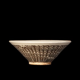 Black and white twisted cups from the Gongxian kiln in the Tang Dynasty, China