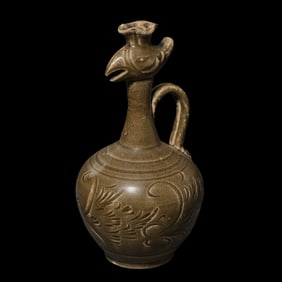 Chinese Tang Dynasty Celadon Chicken Head Pot