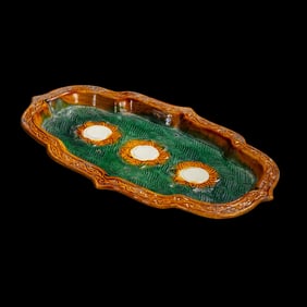 Chinese Liao Dynasty Tri-color Begonia Plate