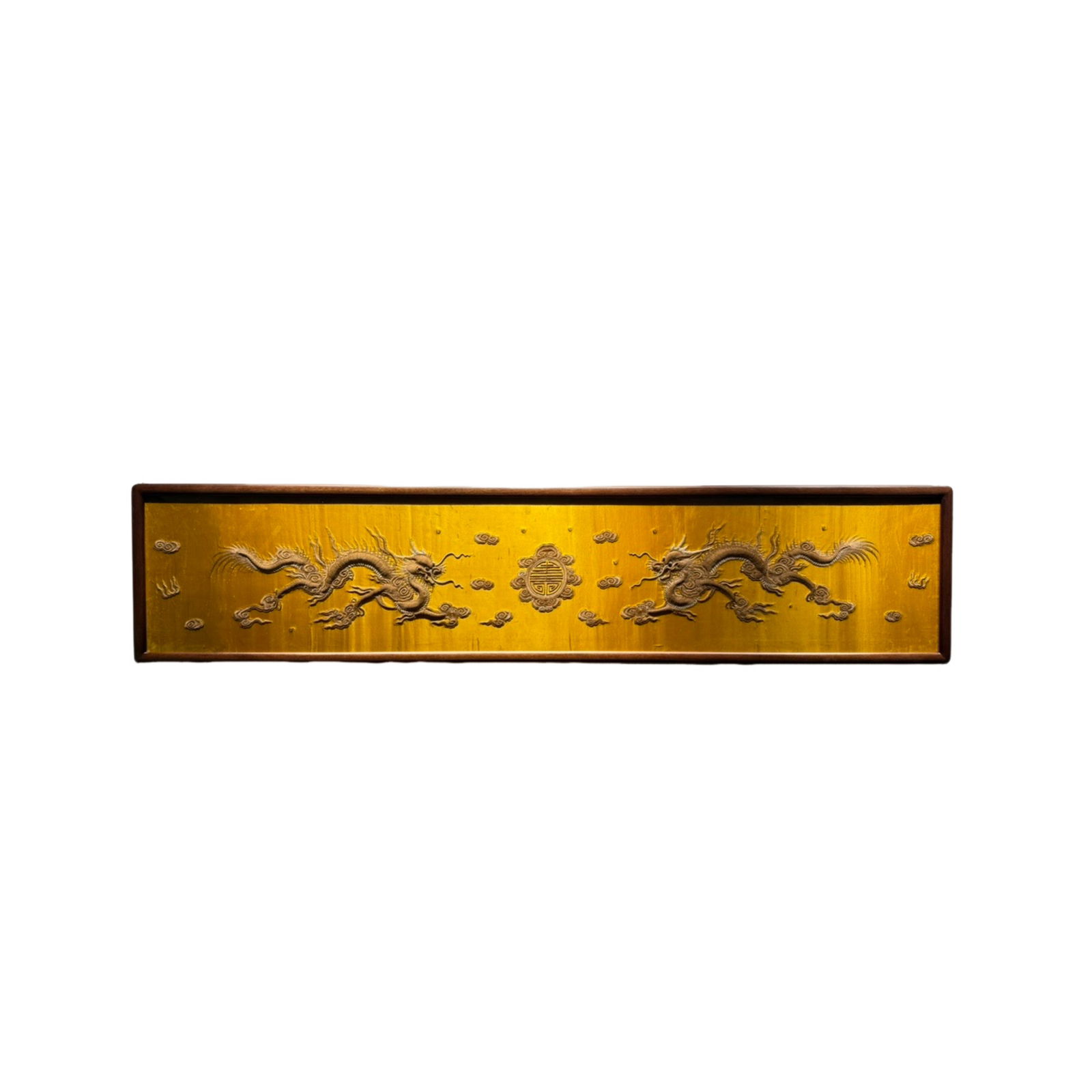 Chinese embroidery from the Qing Dynasty: Double Dragons Offering Longevity