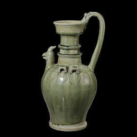 Chinese Sui Dynasty Xiangzhou Kiln Celadon Chicken Head Vase