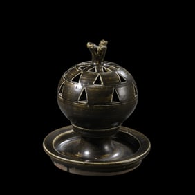 Deqing kiln black glaze incense burner, Northern and Southern Dynasties, China