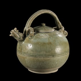 Chinese Sui Dynasty Xiangzhou Kiln Celadon Lift Pot
