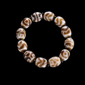 Pure Dzi Beads Bracelet from Tang Dynasty China