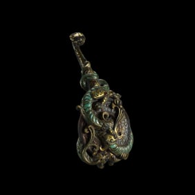 Chinese Warring States Period Inlaid Gold and Silver Belt Hook