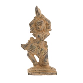Antique Indian Bronze Female Deity Apsara Figure