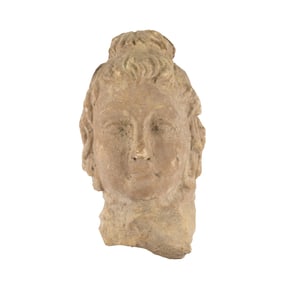 Indo Greek Gandhara Art Marble Stone Statue Sculpture Head, Kushan Period