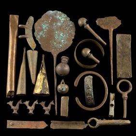 Collection of Ancient Bronze and Iron Artifacts Roman and Medieval Periods