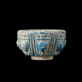 Indus Valley Terracotta Decorated 3 Colors Painted With Fish Motifs Cup Ca.3000-2000 BC