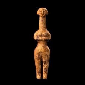 Antique Neolithic Jasper Type Stone Deity Idol Woman Figurine