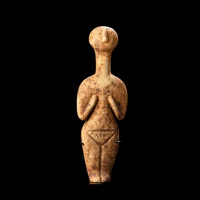 Bactrian Marble Deity Woman Sculpture Statue