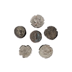Antique India Gadhaya Dynasty Silver Coins Lot