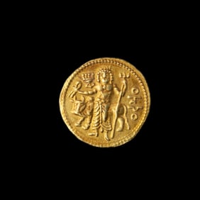 Indo-Greek Kushan 8 Gram Gold Dinar Coin
