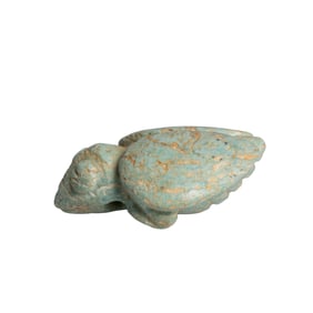 Chines Zhou Dynasty Hand-Carved Amazonite Stone Unique Bird Figurine Pendant