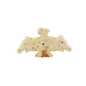 Antique Chines Double beast-headed Eagle Jade Stone Pendant