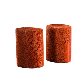 A pair of Chinese Qing Dynasty coral beads