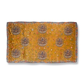 Chinese Qing Dynasty Nine Dragon Brocade