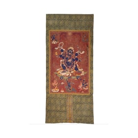 Chinese Qing Dynasty Brocade Thangka