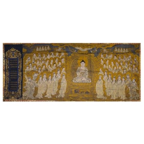 Chinese Qing Dynasty Brocade Thangka