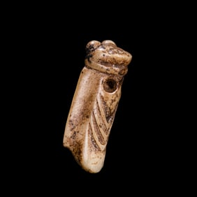 Chicken bone and white jade cicada from the Hongshan culture of the Neolithic Age in China